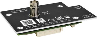 BMO-AWG Generator Measurement Accessory by Batronix, Angled view BMO-AWG Generator (optional)