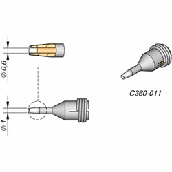 JBC C360011 micro-Desoldering Ø0.6