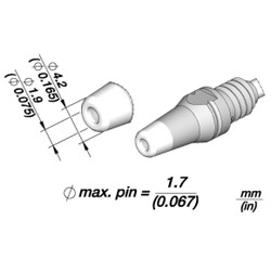 JBC D530006 Desoldering tip Ø 1,9 mm S1