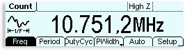 Picture: Built-in Frequency Counter