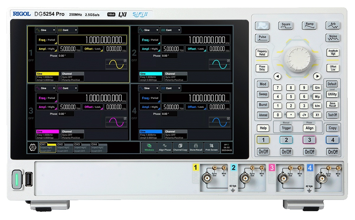 Rigol DG5254 Pro Function / Arbitrary Waveform Generator
