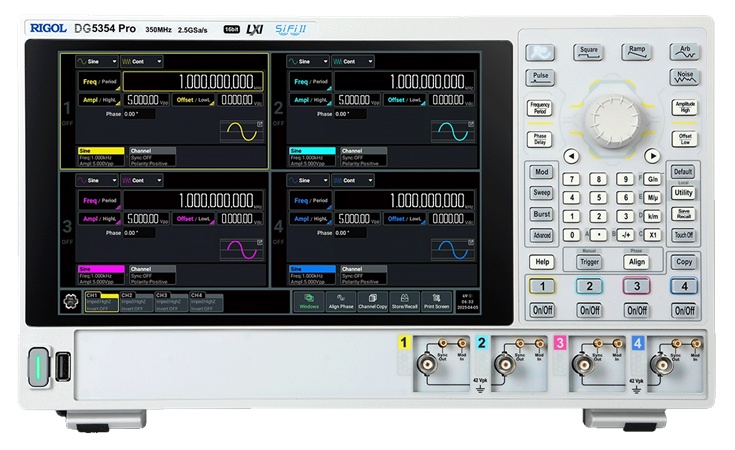DG5354 Pro Waveform Generator by Rigol, Front view