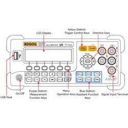 Series DM3000 Multimeter by Rigol, Front view