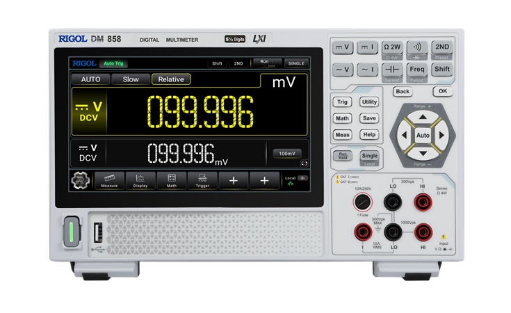 DM858 Multimeter von Rigol, Vorderansicht