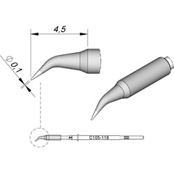 JBC C115118 Bent Ø0,1