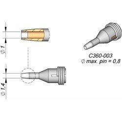 JBC C360003 micro-Entlötspitze Ø1