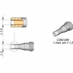 JBC C360006 Micro-Entlötspitze Ø1,5