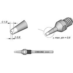 JBC C560002 Entlötspitze Ø0,8 HT