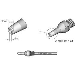 JBC C560003 Entlötspitze Ø1