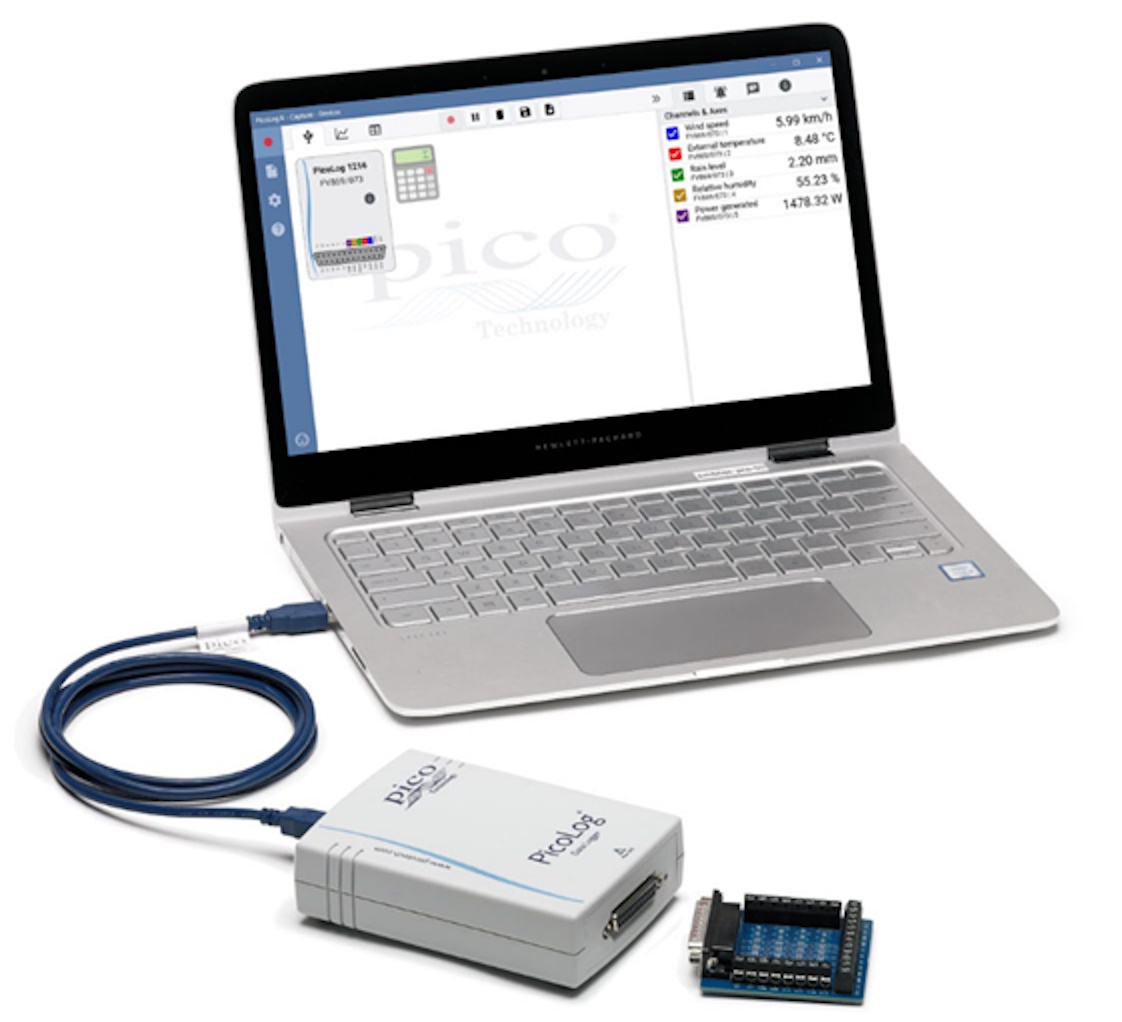 Pico Technology ADC-24 & TERM Datalogg Spänning, USB 1.1, USB 2.0 8 RS