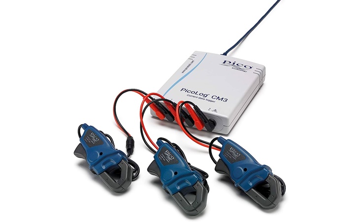 Bild: Pico Technology PicoLog CM3 Datenlogger mit 3 Stromzangen (PP803)