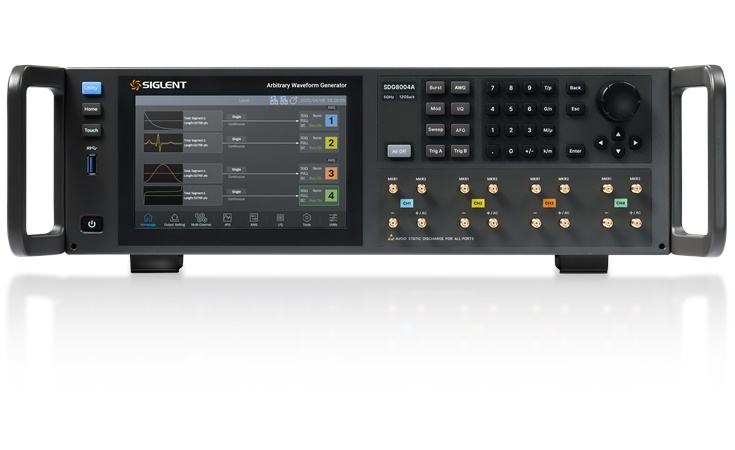 SDG8004A Funktionsgenerator von Siglent, Vorderansicht