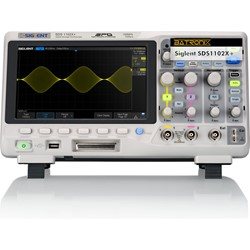 SDS1102X+ Oszilloskop von Siglent, Vorderansicht