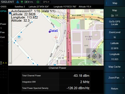 Picture: Indoor and outdoor map (requires GPS and MAP option, antennas)