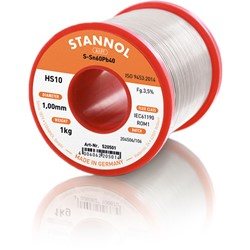 Stannol 520501 HS10, Sn60Pb40, ⌀1.0mm, 1000g