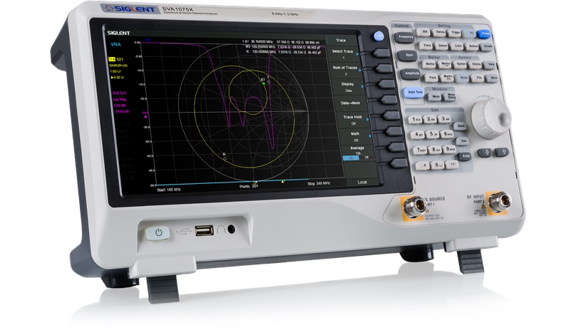 The SVA1075X Spectrum- vector analyzer from Siglent