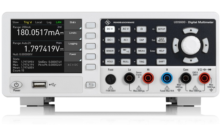 Serie UDS Multimeter von Rohde & Schwarz, Vorderansicht