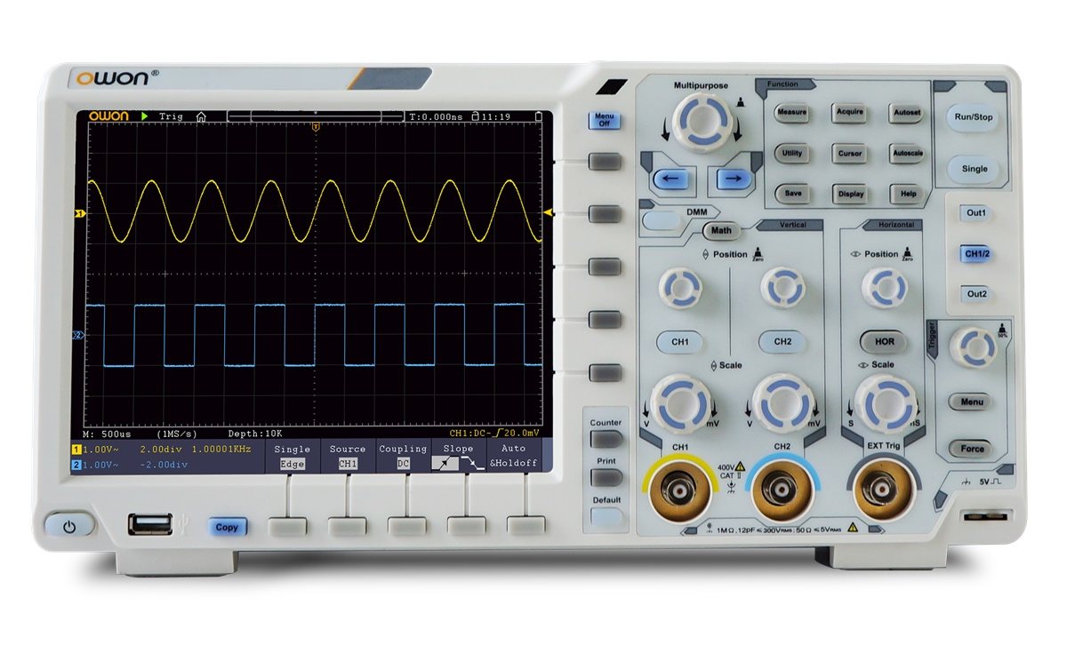 OWON XDS3102A 100Mhz/1G12B oscilloscope Enregistreur De Données Multimètre ＋ Générateur de formes d'ondes 