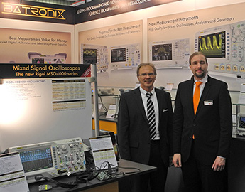 Treffen mit Wolfgang Bartels (Rigol) auf dem Batronix Messestand