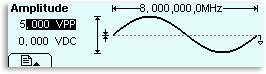 Sinussignal Amplitudeneinstellung